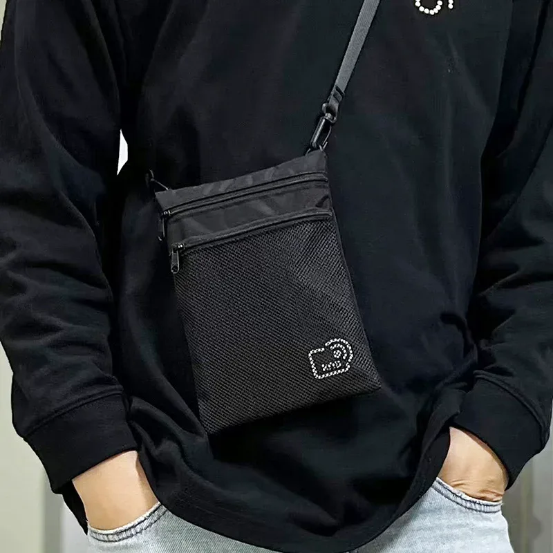 Rfid – porte-carte de crédit pour hommes, portefeuille de passeport de voyage, pochette de cou, sac messager carré sur l'épaule, sac de rangement de lettres