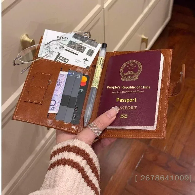 ⚑ portefeuille de voyage pour femme et homme, porte-cartes, blocage rfid, porte-cartes de crédit, porte-passeport, porte-billets d'avion, portefeuilles multifonctions