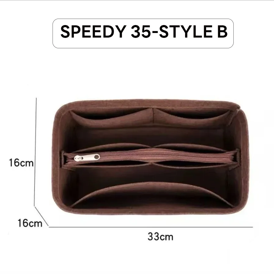 organisateur d'insertion de sac à main en feutre détachable pour sac à main de luxe speedy 25 30 35 sac de maquillage shaper liner pochette intérieure de voyage