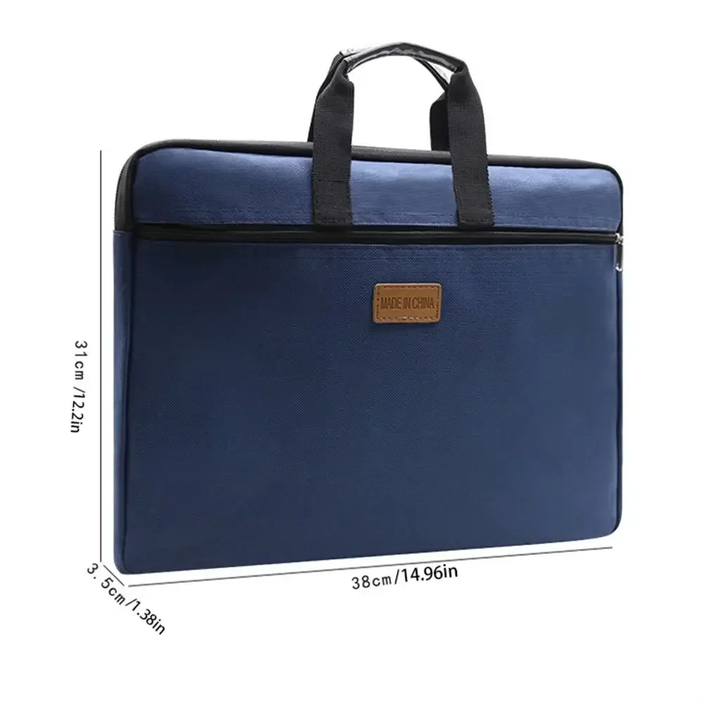 sac de rangement portable a4 en tissu oxford simple, organiseur de documents multicouche, porte-documents a4 à fermeture éclair, mallette professionnelle pour documents, sac pour fille