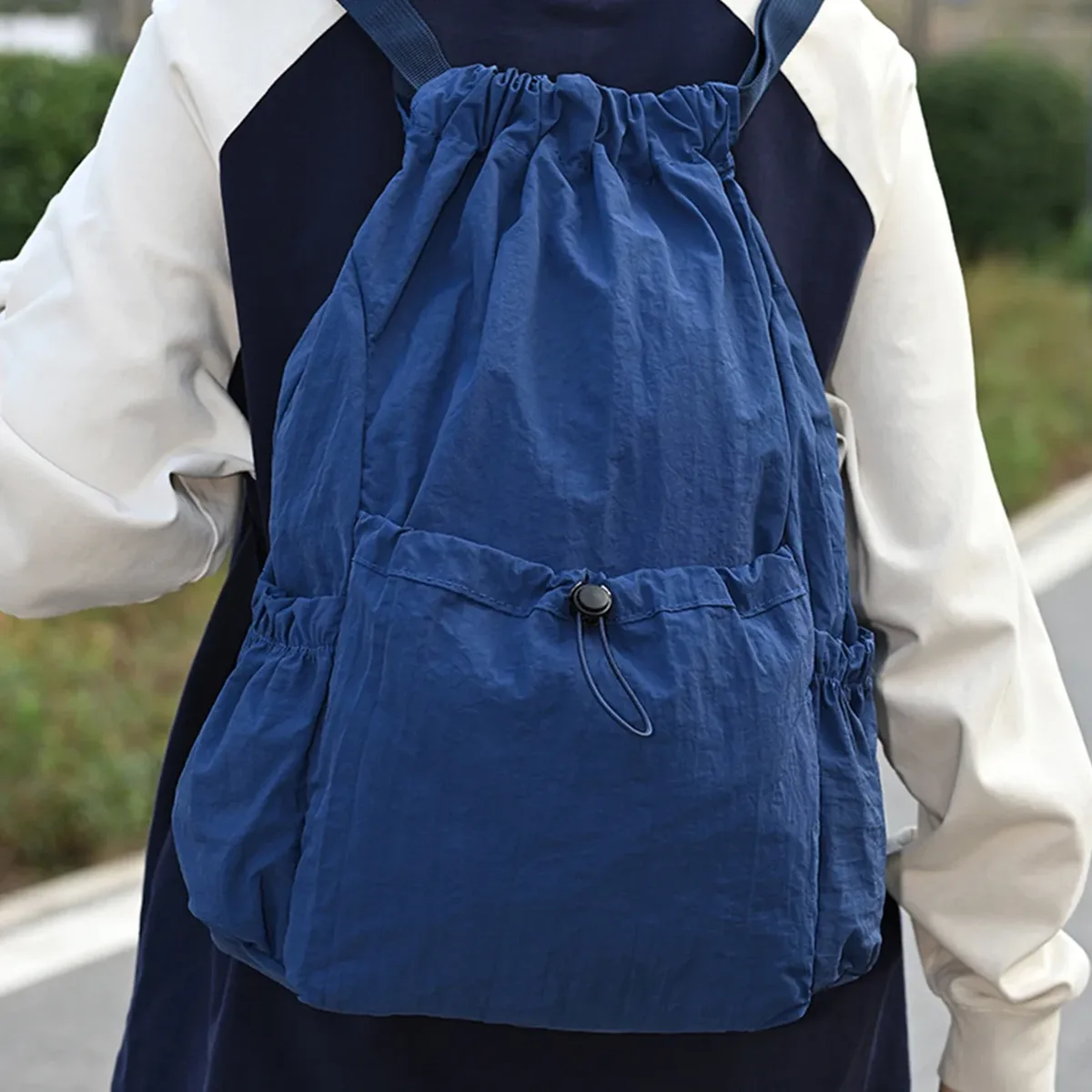 sac à dos pliable à cordon de serrage, grande capacité, imperméable, sac de sport à cordon de serrage, sac de voyage à cordon de serrage, sac de fitness léger