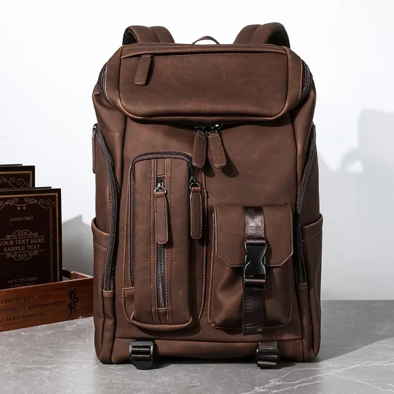 sacs à dos de marque de luxe pour hommes, sac à dos de voyage de grande capacité, sacs pour ordinateur portable, cartable à poches multiples