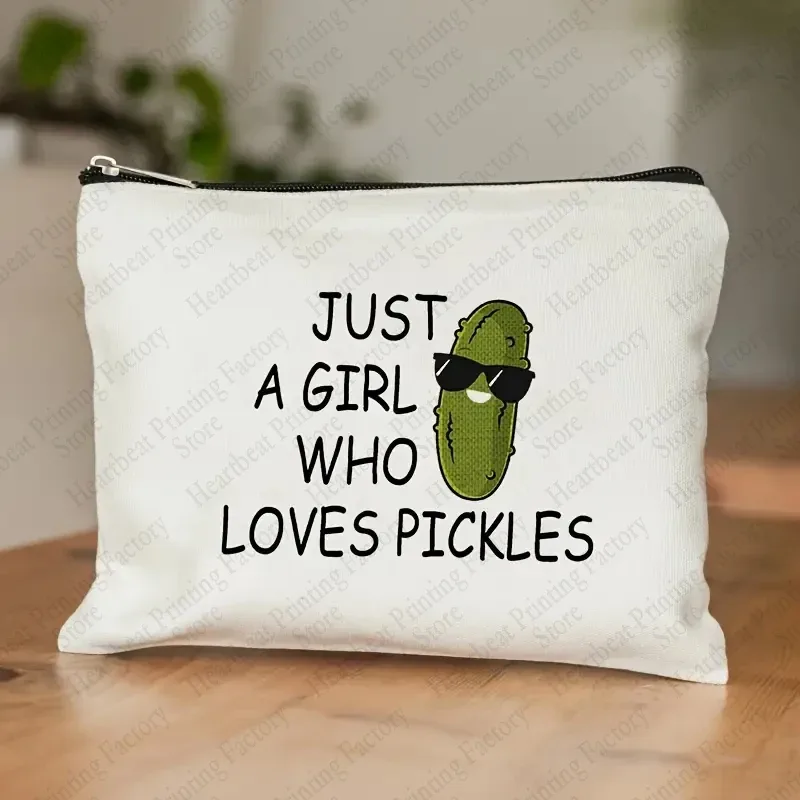 trousse à cosmétiques mignonne avec motif, trousse de maquillage, trousse de toilette portable légère, just a girl who loves, 514 les, drôle, 514