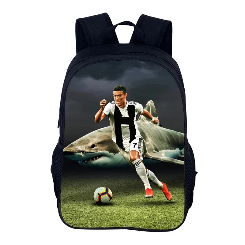 ronaldo sacs à dos étudiant football étoile sacs d'école enfants sport de plein air voyage cr sac à dos cadeau
