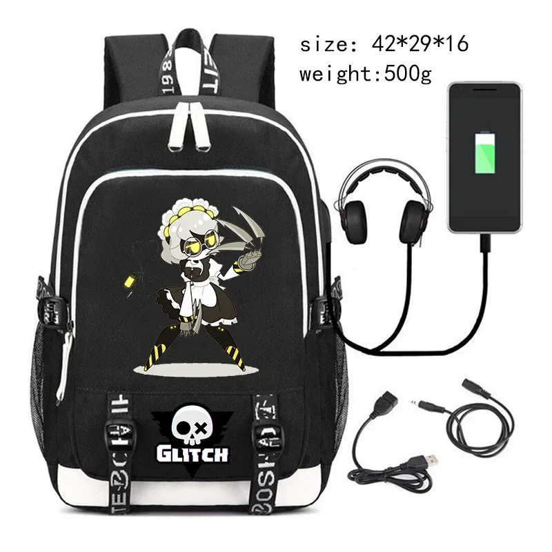 nouveau murder drones sac à dos pour étudiant garçons mode tendance sac à dos usb ordinateur portable sac à dos dessin animé noir fille sac d'école pour adolescent