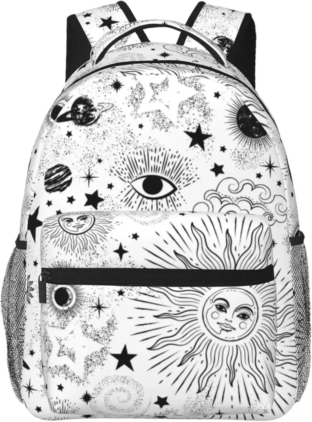stratravelling-sac à dos léger pour ordinateur portable pour hommes et femmes, sac à dos universitaire, sac à dos décontracté, constellations magiques, soleil, lune, étoile