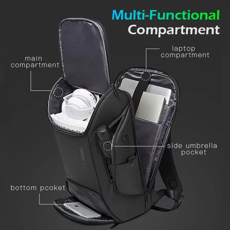 sac dos tpu polyester marron noir imperméable multifonction poche intermédiaire bandes ajustables transport ceinture coulissant