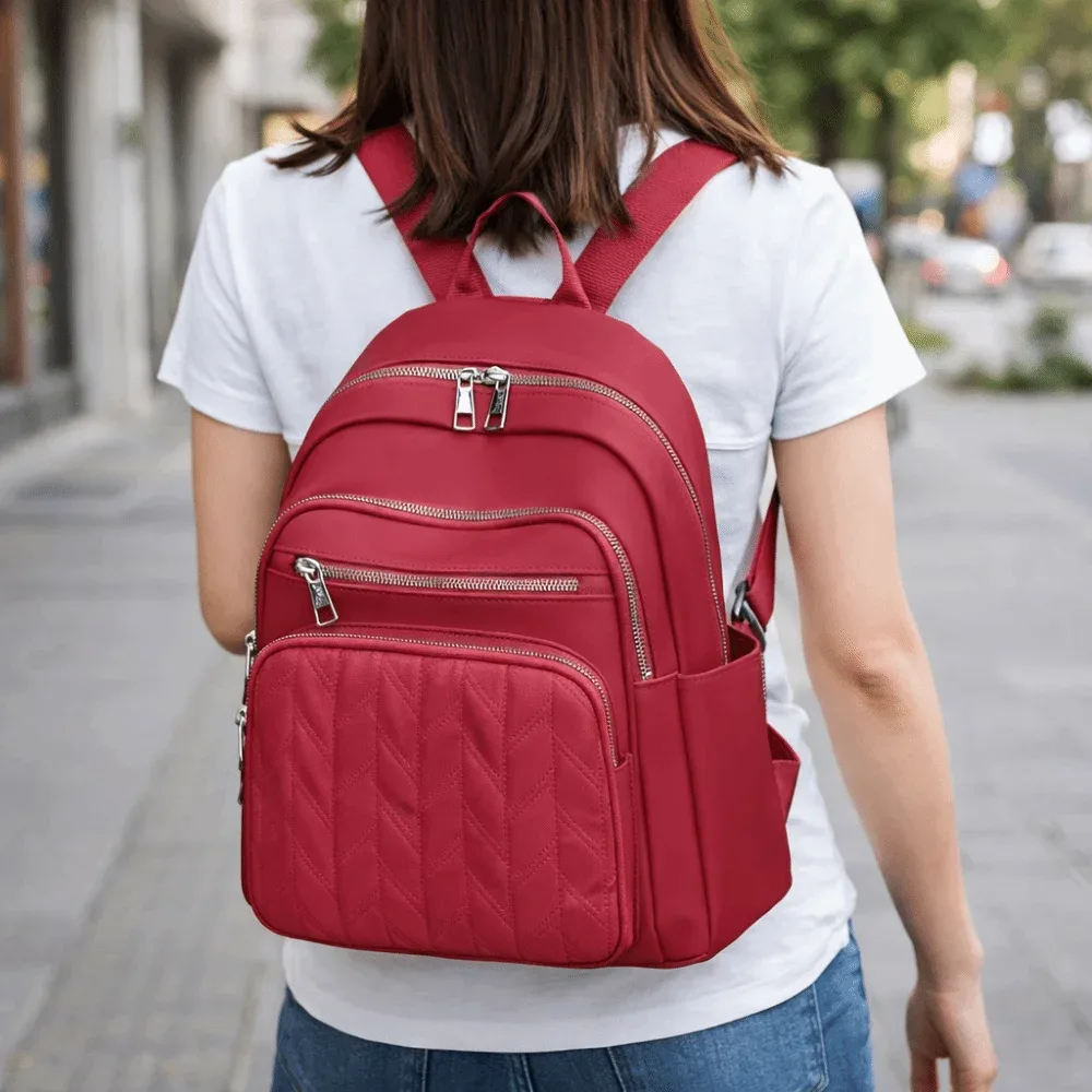 sacs à dos imperméables en tissu oxford, grande capacité, sacs à dos de voyage durables en nylon, design carré et tendance