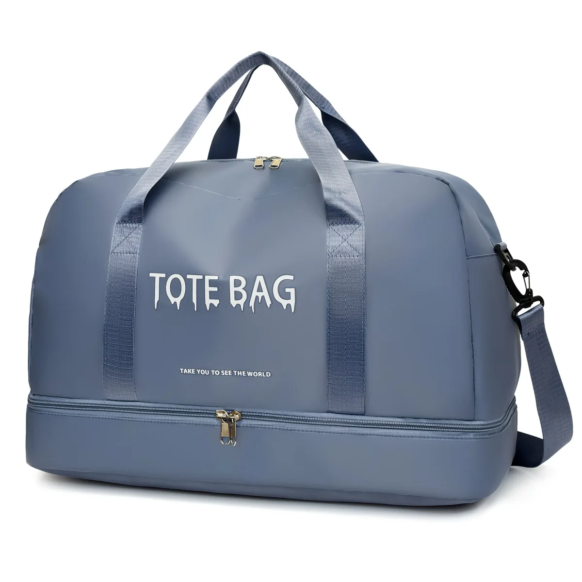 sac de voyage multifonctionnel de grande capacité avec bandoulière réglable, sac de sport décontracté en nylon durable pour le sport