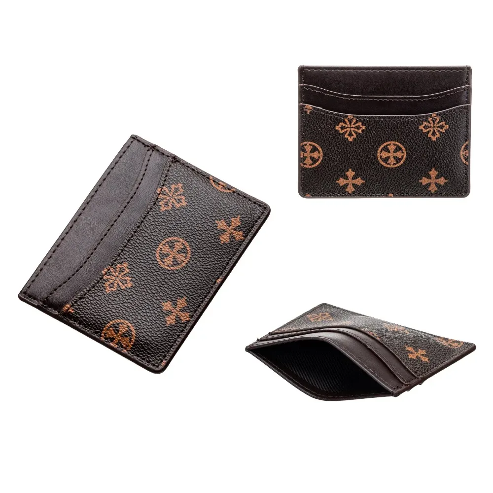 porte-cartes en cuir pu imprimé baellerry, porte-documents multi-emplacements, porte-cartes bancaires, portefeuilles pour hommes et femmes