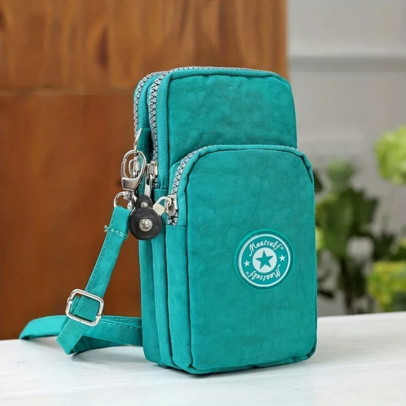sac à bandoulière vertical pour téléphone portable pour femmes, bras suspendu, sac pour téléphone portable pour personnes âgées, sac en tissu pour le cou, petit sac portable pour la marche