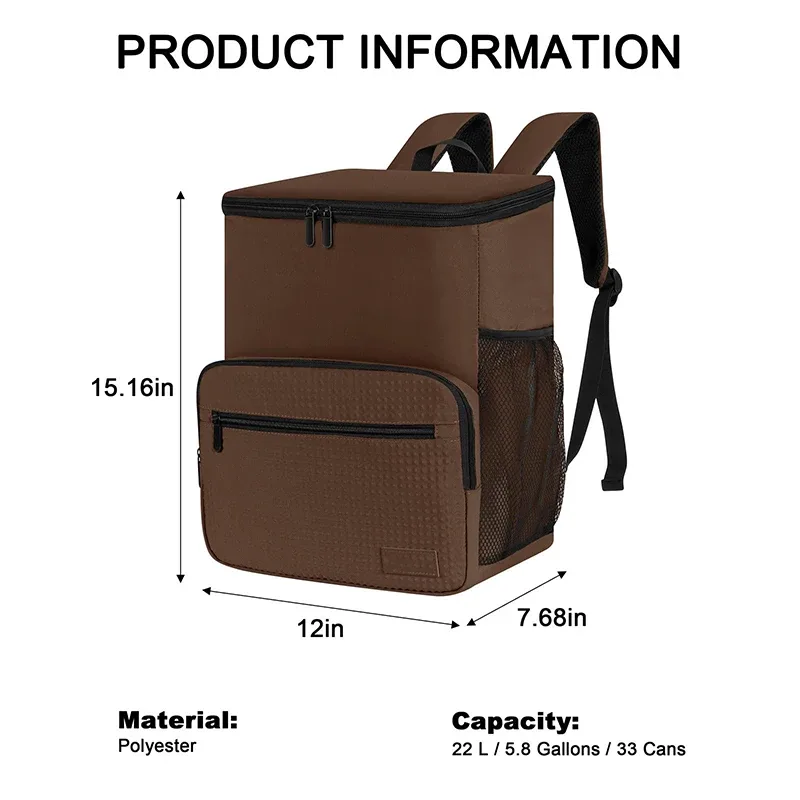 sac à dos isotherme portable pour livraison, glacière isotherme pour aliments, sac de plage, sac à lunch, grand sac de transport alimentaire