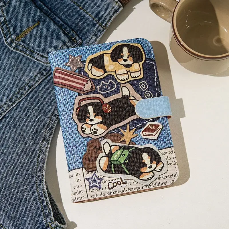 housse de passeport en pu mignonne et amusante pour les voyages, porte-cartes d'identité multifonctionnel, organisateur portable de billets et de cartes de crédit