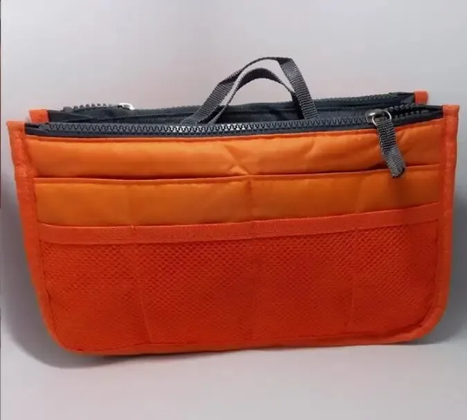 trousse de maquillage multifonctionnelle de grande capacité, sac de rangement portable à double fermeture éclair pour articles de toilette, sac de rangement de voyage pour maman, cosmétiques multi-poches