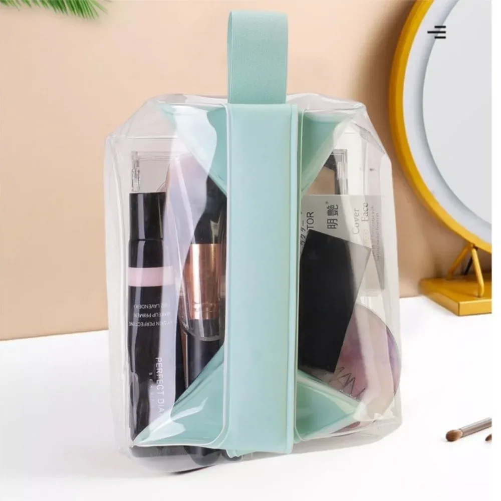 sacs de toilette transparents avec fermeture magnétique, sac de maquillage étanche en pvc, pochette cosmétique de grande capacité pour femmes et hommes en voyage