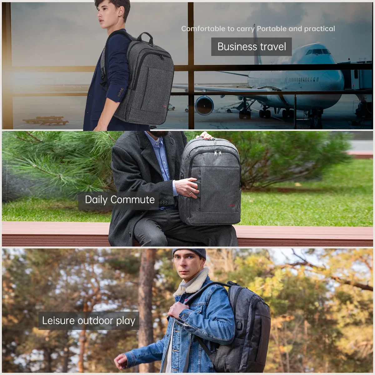 tigernu-sac à dos antivol avec chargement usb pour femme, sac à dos pour ordinateur portable 15.6-17 pouces, sac à dos scolaire mochila, sac décontracté pour femme