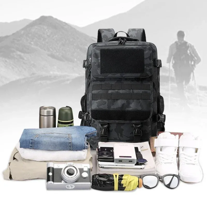 sac à dos tactique étanche de grande capacité 40l, sac à bandoulière multifonctionnel durable pour voyage en plein air, randonnée, chasse