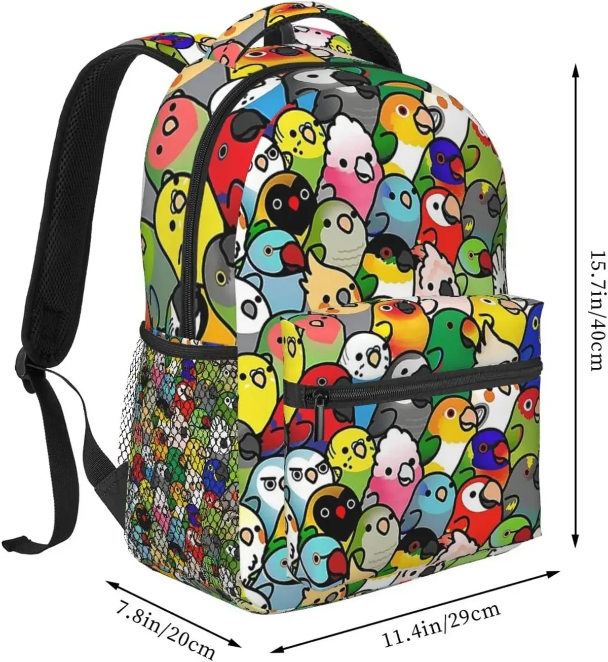 sac à dos décontracté motif oiseau perroquet drôle, sac à dos pour ordinateur portable, sac à dos pour ordinateur avec poches, sac à dos pour le travail, les voyages d'affaires