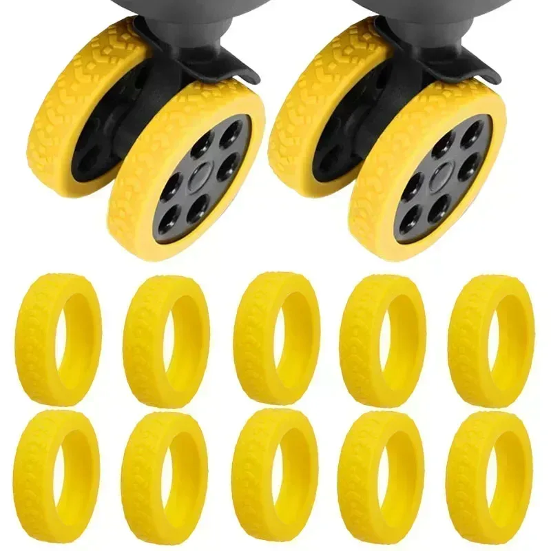 protecteur de roues de bagages en silicone, 2 à 24 pièces, roulettes, chaussures, valise de voyage, réduit le bruit, accessoires de couverture de protection de roue