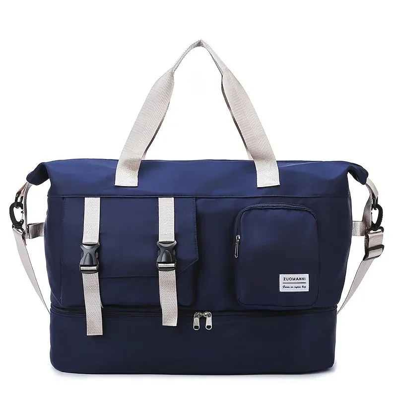 sac de voyage à grande capacité pour femmes, sac de week-end pour la nuit avec compartiment à chaussures, sac de sport avec poche étanche