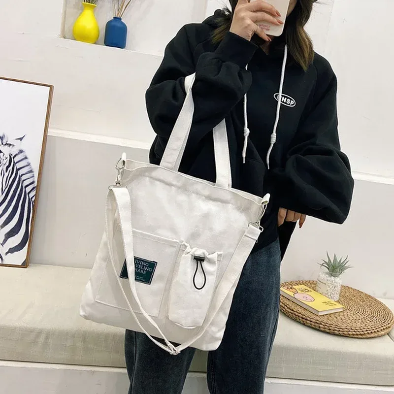 sac en toile pour femmes, nouveau design, sac à bandoulière à fermeture éclair, fourre-tout réutilisable de grande capacité pour dames, sacs de shopping en tissu écologique