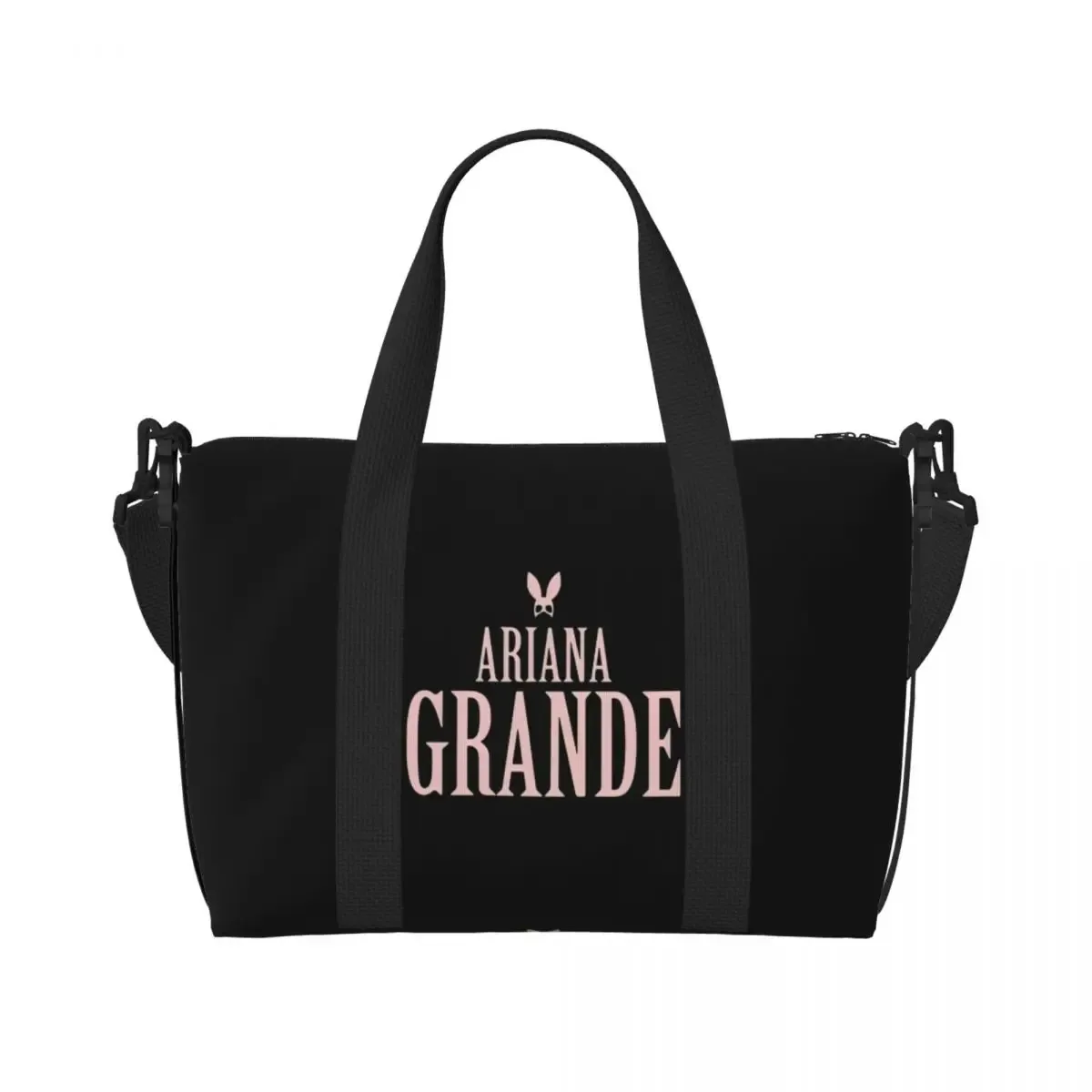 sac fourre-tout personnalisé ariana grande pop music pour femmes, sacs de voyage de grande capacité pour chanteur américain, plage, gymnastique