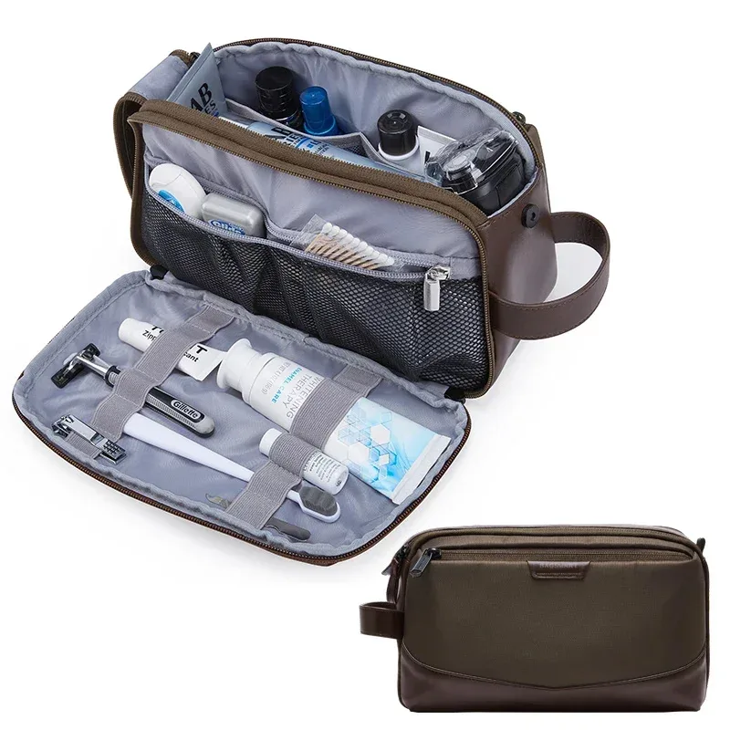 bagsmart trousse de toilette pour hommes, grand organisateur de trousse de toilette, trousse de maquillage, trousse de cosmétiques imperméable, trousse de voyage pour hommes.