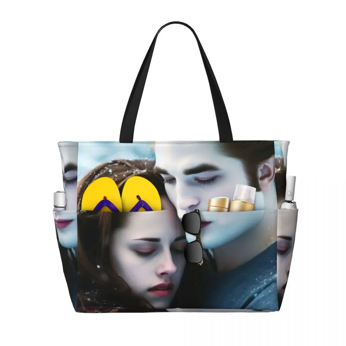 the twilight saga edward cullen beach tote bag sport gym yoga duffle grand sac fourre-tout pour femme sac de voyage sac de fitness