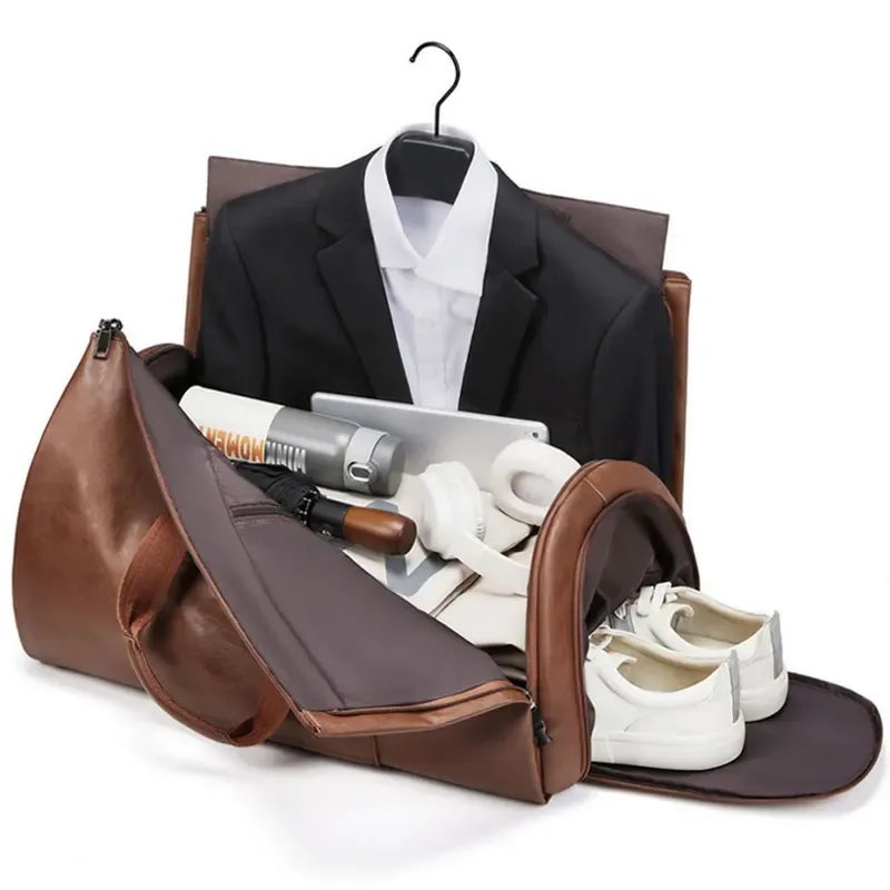 sac à bandoulière étanche avec nom personnalisable pour hommes, rangement de costume de voyage d'affaires, tenue formelle, sac à bagages de grande capacité