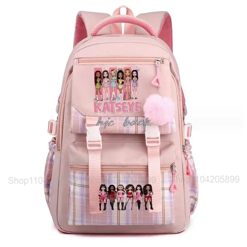 sac à dos katseye tendance, amusant, style kpop, pour filles, sacs d'école, sacs à dos pour adolescentes, étudiantes, voyages quotidiens, sac à dos pour ordinateur portable