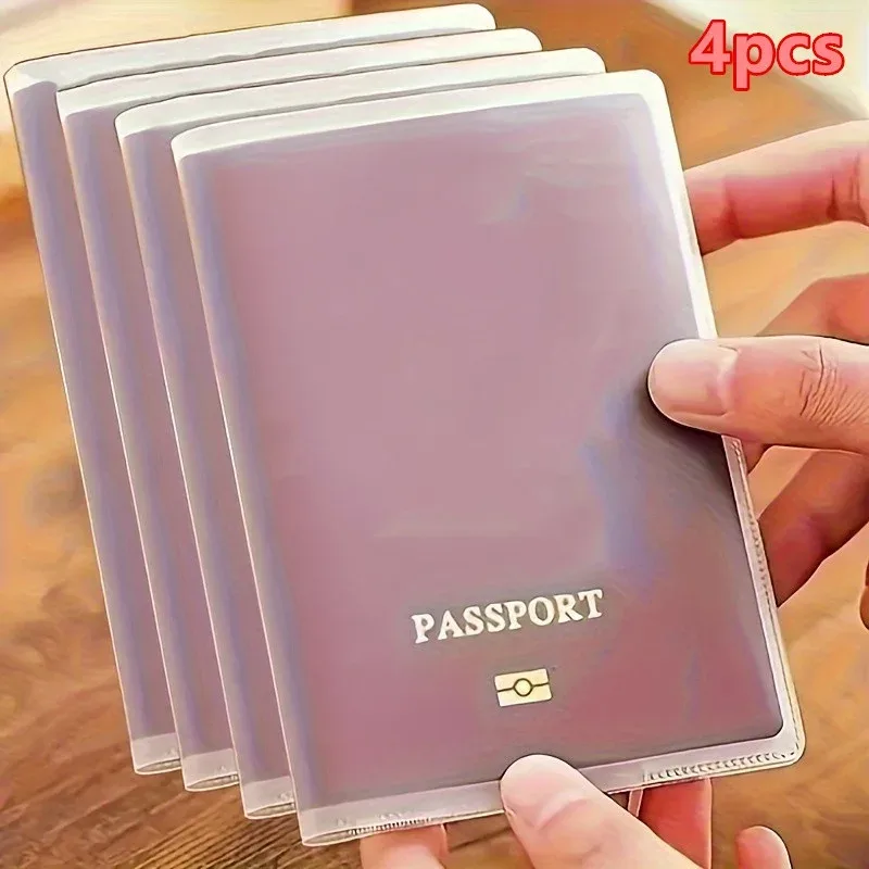 [porte-passeport] porte-passeport durable avec plusieurs emplacements pour cartes, protection de documents résistante aux rayures - transparent