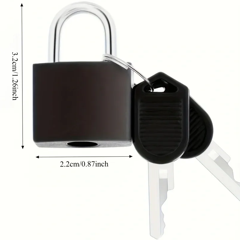 mini cadenas coloré avec 2 clés, petit cadenas pour valise, sac à bagages, tiroir, armoire, sac à dos, 3/6 pièces