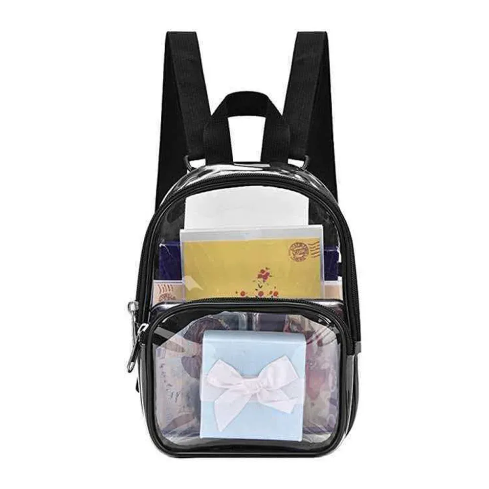 sac transparent en pvc pour hommes et femmes, mini sac à dos de voyage imperméable pour sports de plein air, sac de sport portable visible