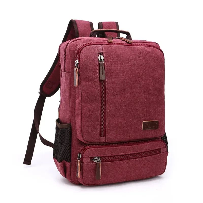sac à dos vintage en toile pour hommes, grande capacité, sac de voyage à bandoulière, sac d'étudiant de haute qualité, sac à dos pour ordinateur portable