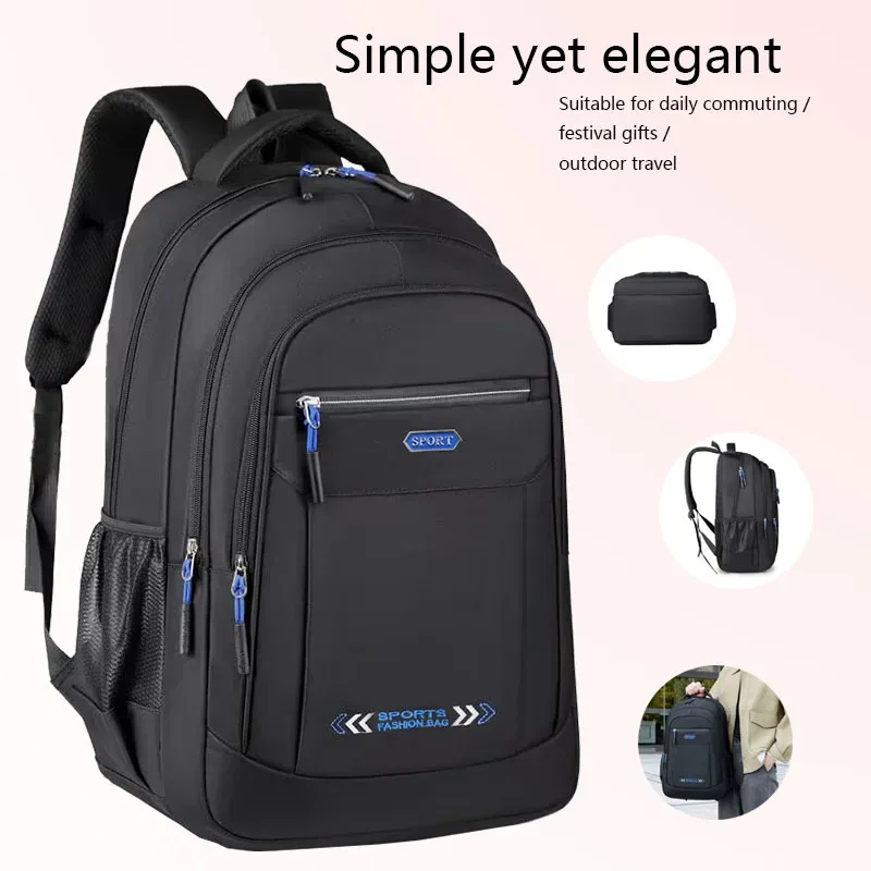 sac à dos de style neutre pour hommes et femmes, idéal pour les voyages et les étudiants en affaires. sac à double bretelles en nylon