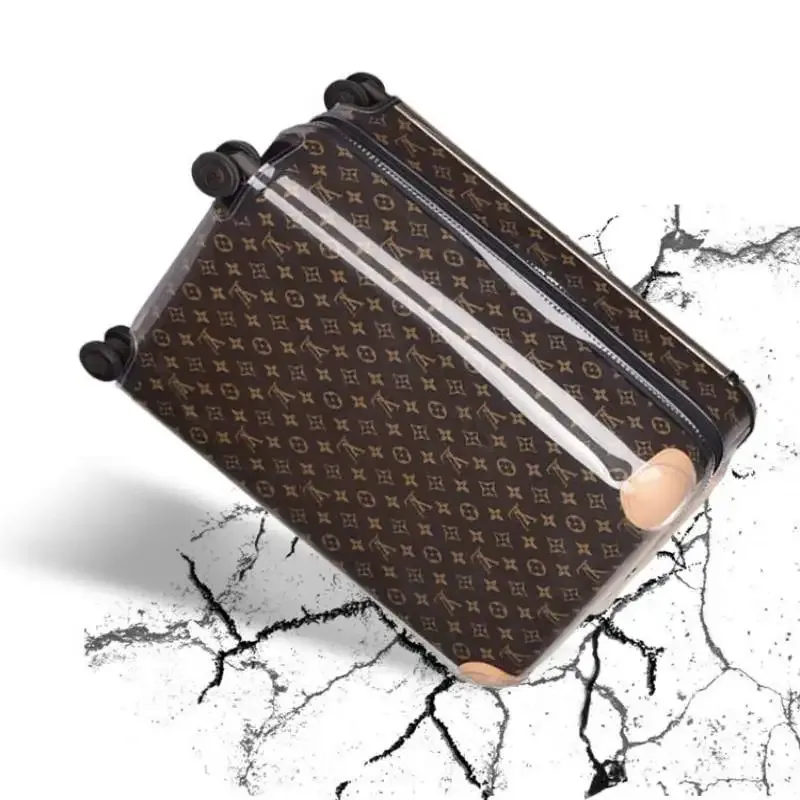 housse de bagage pour valise 50cm 55cm 70cm, protection anti-poussière, couvertures transparentes épaisseur pvc, accessoires de voyage personnalisés transparents