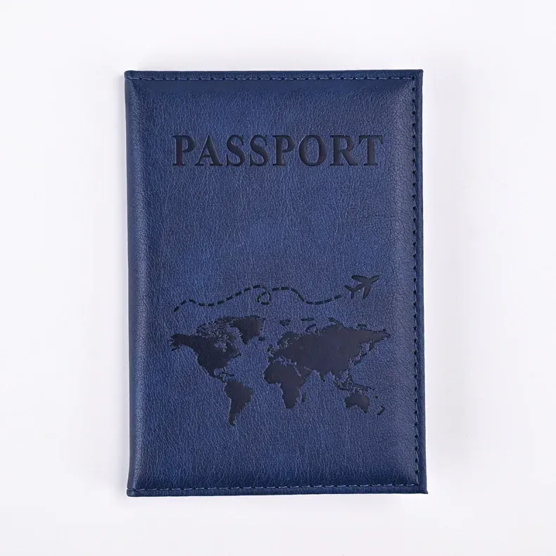 étui de passeport en cuir pu pour hommes et femmes, décoloration solide, billet de voyage, housse de protection, porte-carte d'identité, nouveau