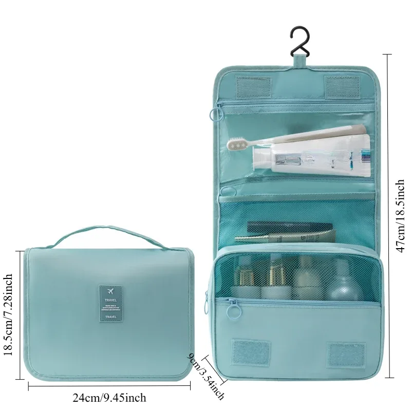 sac de maquillage de voyage, organisateur de produits de toilette imperméable, de haute qualité, pour femmes, neceser, crochet de salle de bain, pochette de lavage, crochet, sac de rangement pour maquillage