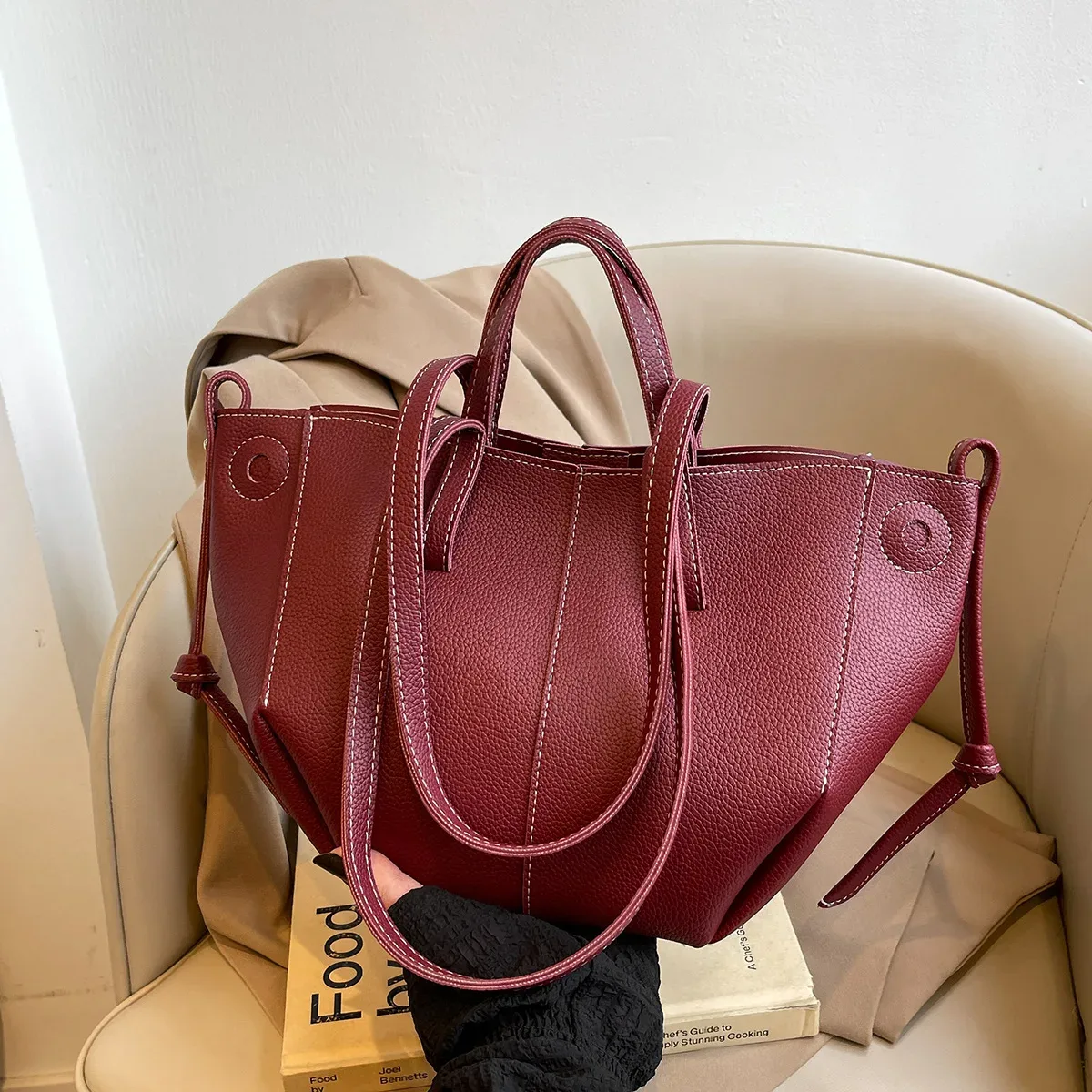 sac fourre-tout en cuir grande capacité pour femme, sac à main de luxe imperméable, sac à bandoulière pour le travail, le shopping et les voyages, sac à la mode