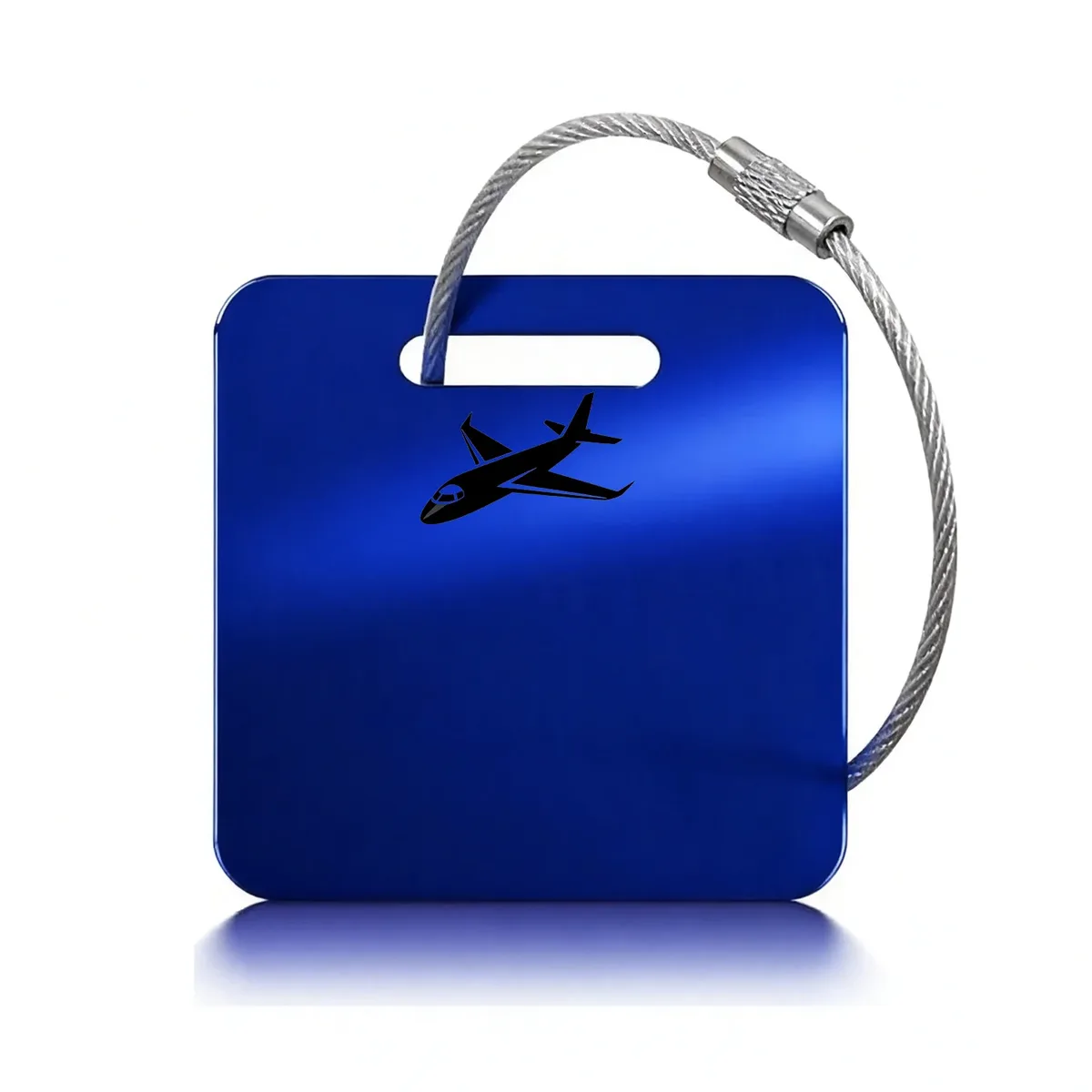 étiquette bagage métal carrée anse métal personnalisable voyage identité sécurité antiperte multicouleur travels accessoire