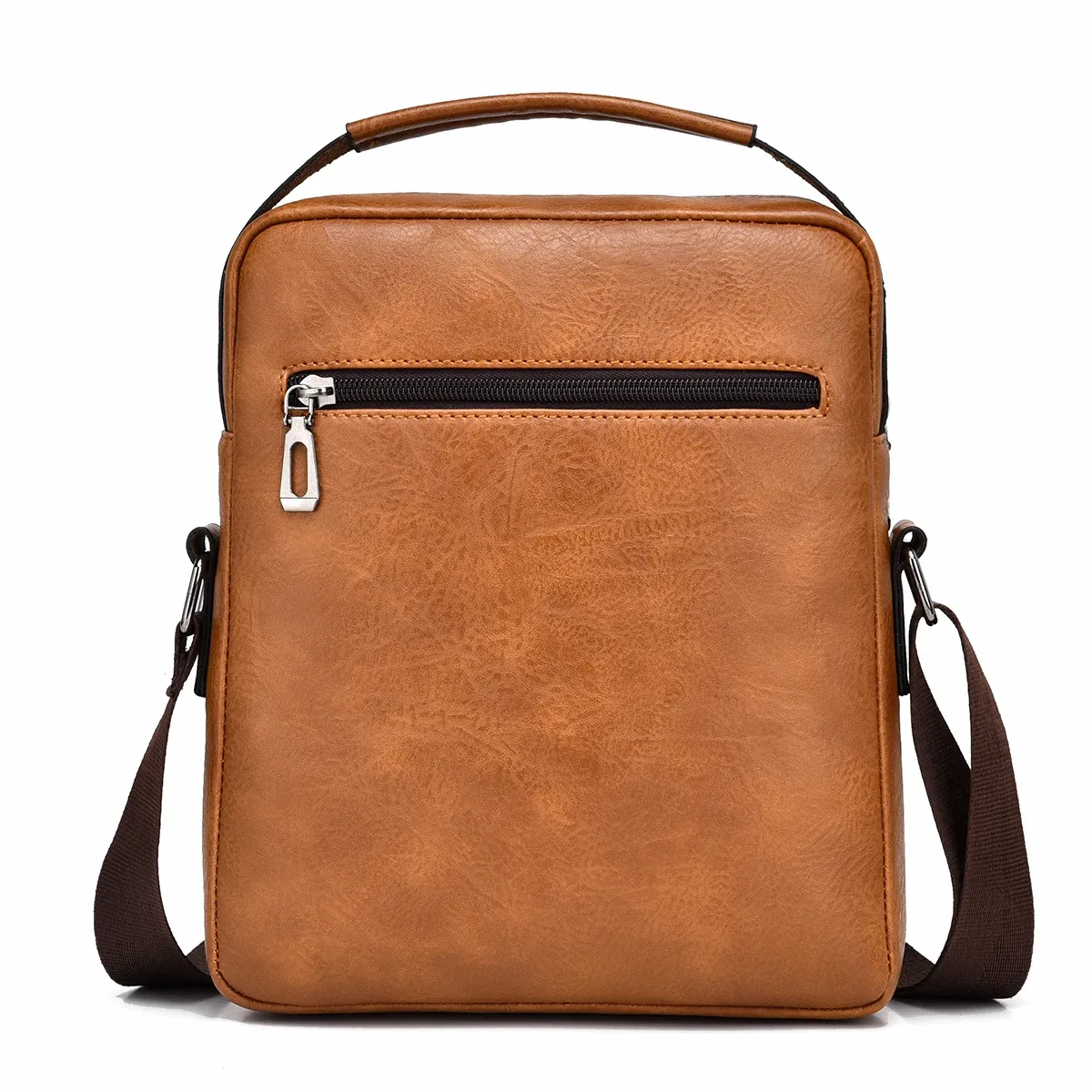 sac à bandoulière en cuir pour hommes, marque de luxe, sacs à main marron business, grande capacité, sacoches latérales, nouvelle collection 2024