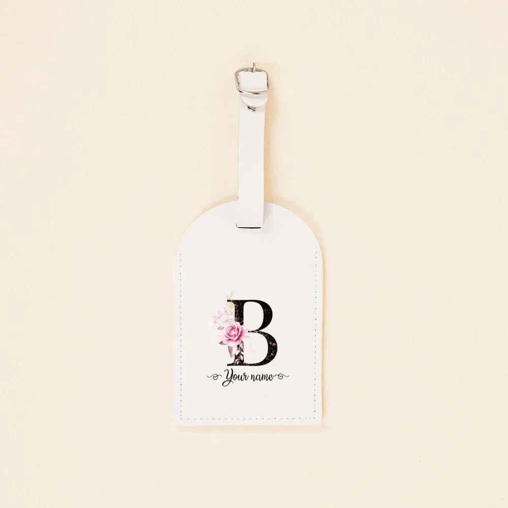 étiquette bagage cuir pu blanc rabat pellicule transparente protection confidentialité voyage usage multiple cadeaux occasions spéciales