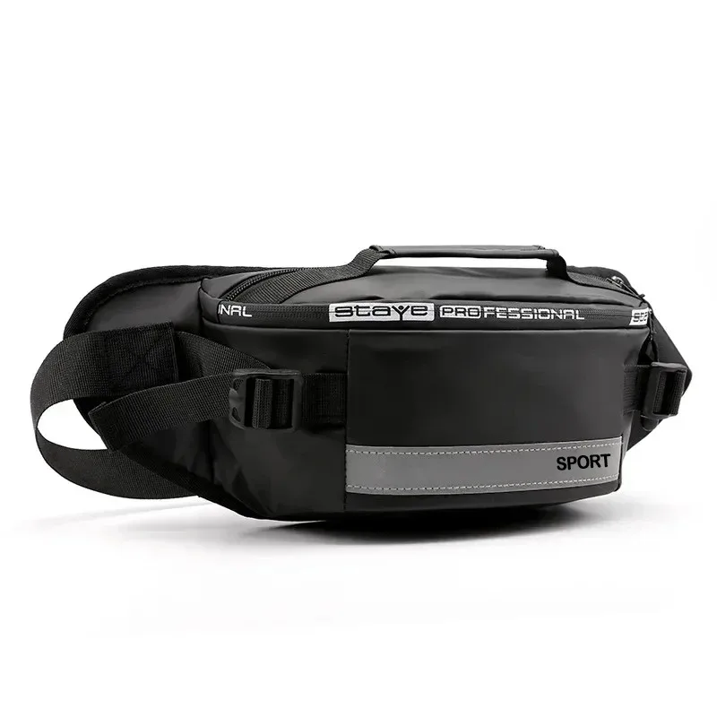 ceinture antivol de grande capacité pour hommes, sacs de taille ajustés, sac à bandoulière multifonctionnel en nylon, sac banane de poitrine, 2024