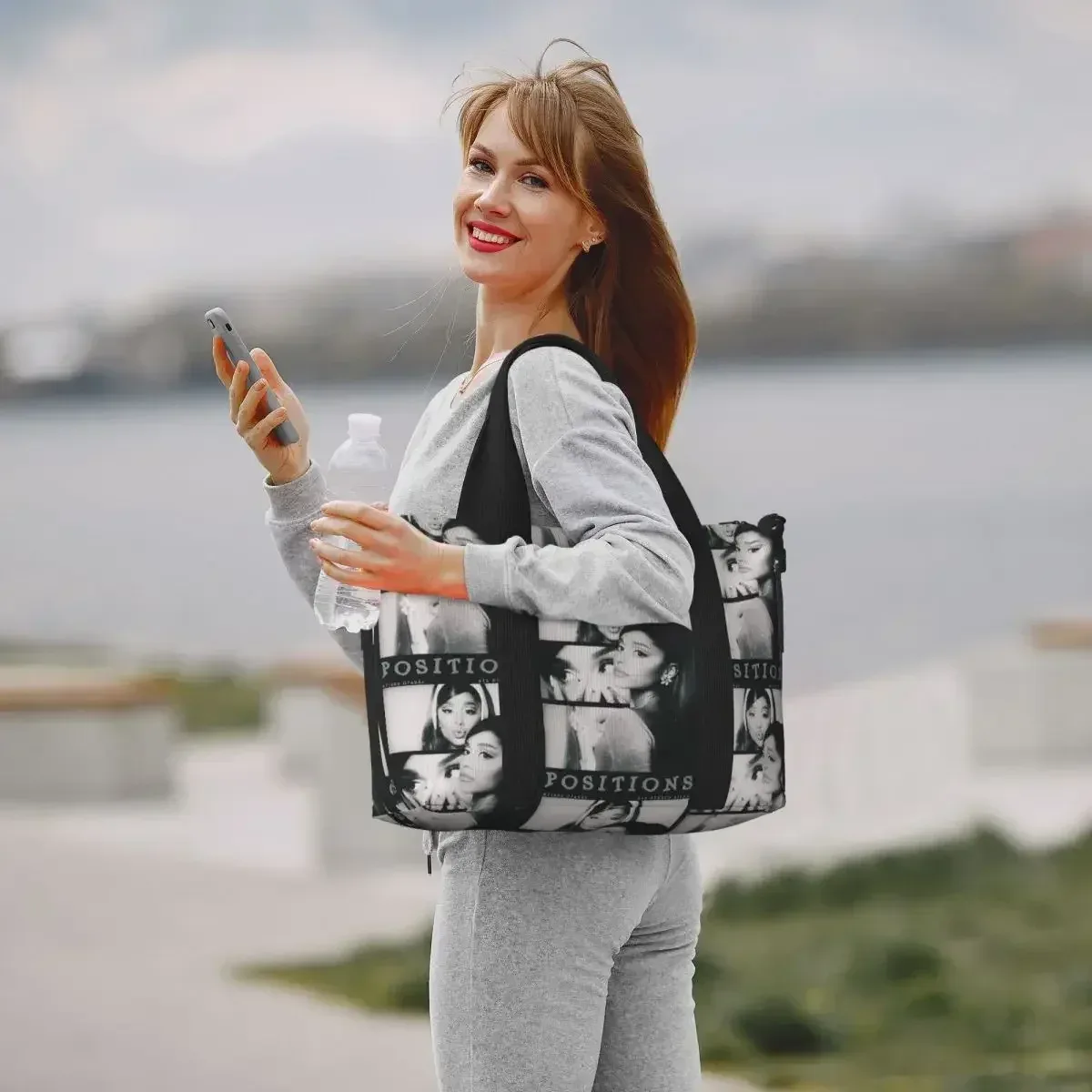 sac de voyage plage eternal sunshine, sac fourre-tout, sac de sport, sac de yoga, sac de shopping, sac à bandoulière pour femme, inspiré de l'album positions rewind d'ariana grande