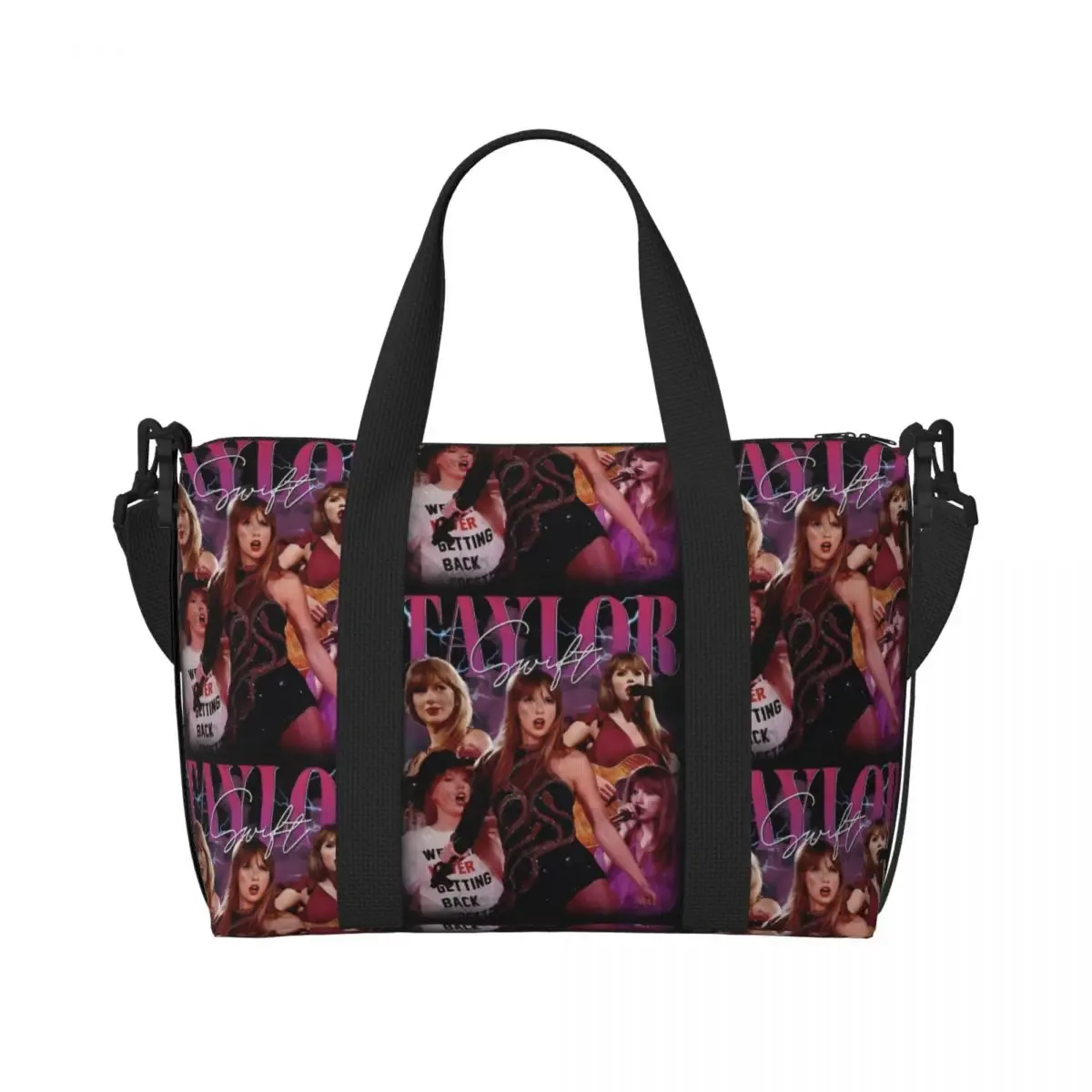 sac fourre-tout personnalisé eras tour pour femme, chanteur pop américain de taylor's swift, grande capacité, plage, salle de sport, sacs de voyage, 1989