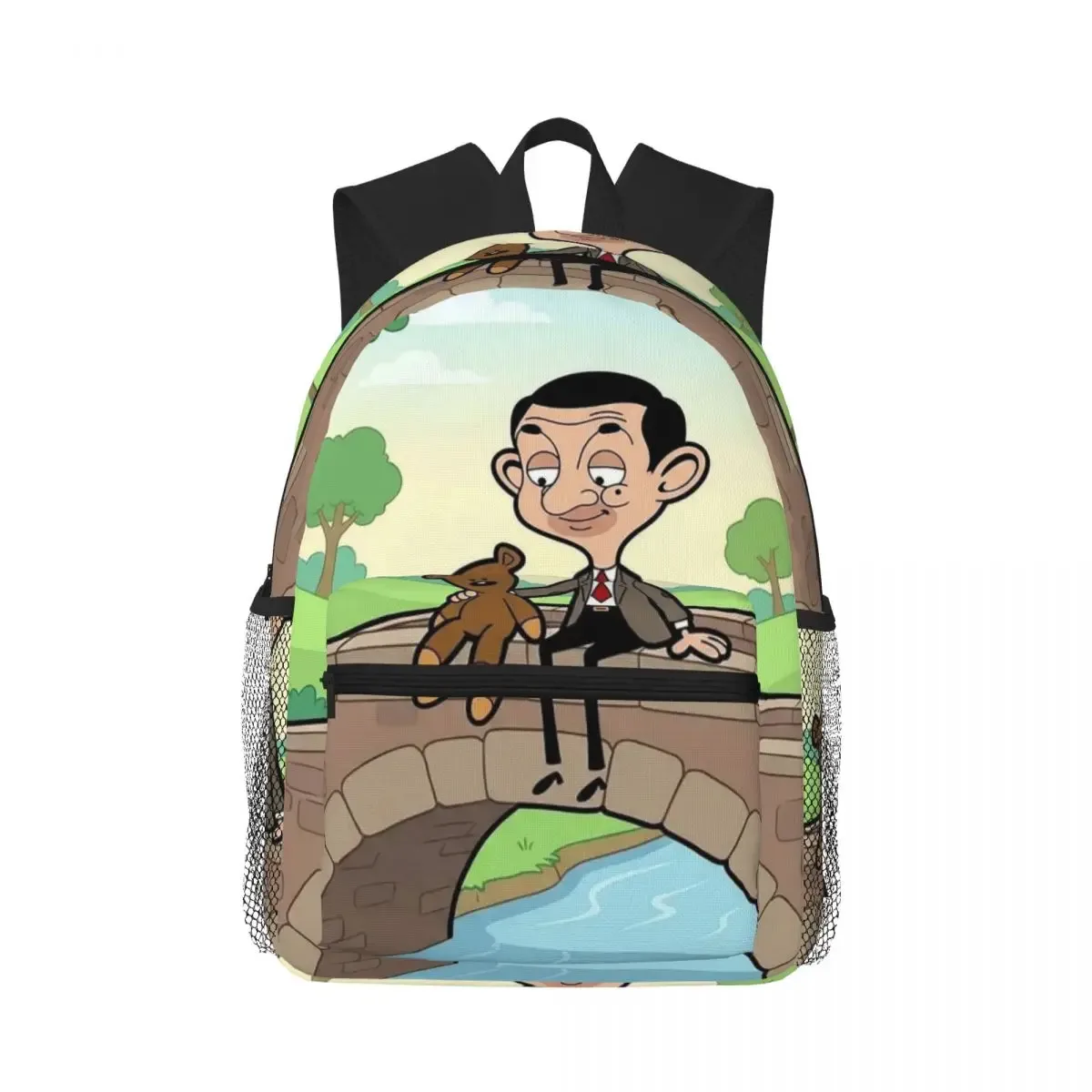 mr bean cartoon sac à dos pour étudiants, sac d'école, sac à dos de randonnée, sac à dos de voyage pour hommes et femmes, sac à bandoulière