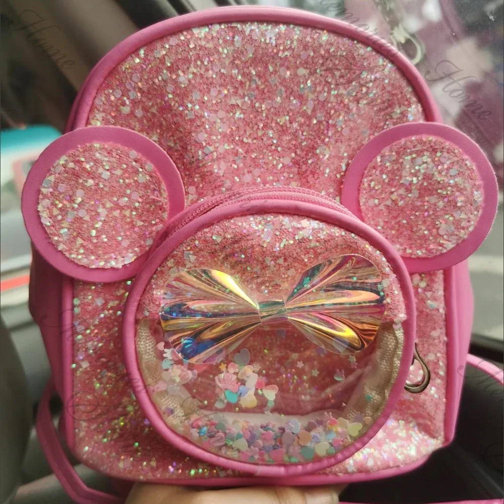 sac à dos personnalisé pour enfants, sac à dos brillant pour enfants, sac de collation de maternelle, nom personnalisé, dessin animé princesse pour filles, nouvelle mode