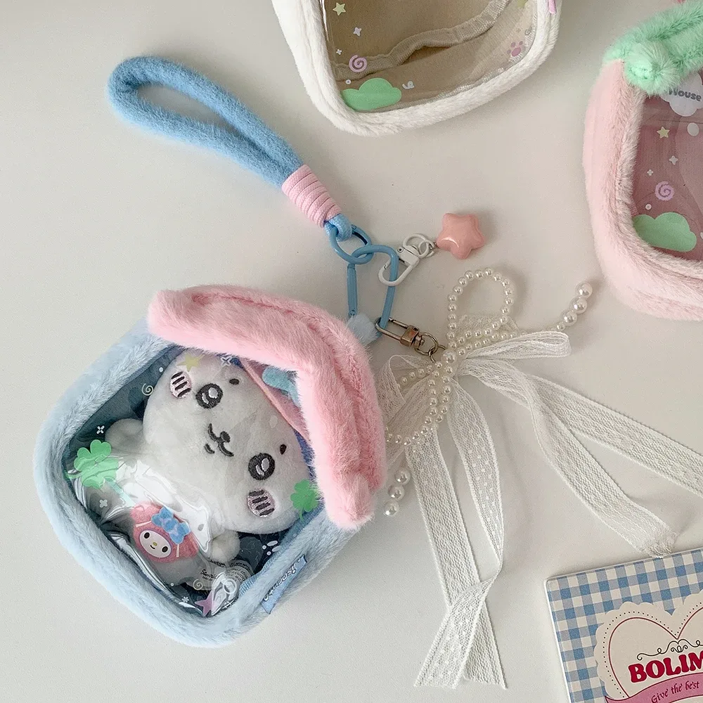kawaii dessin animé maison modèle poupée sac de rangement sac à main mignon fille sac à bandoulière pendentif figure décoration sac portefeuille maquillage sac cadeau