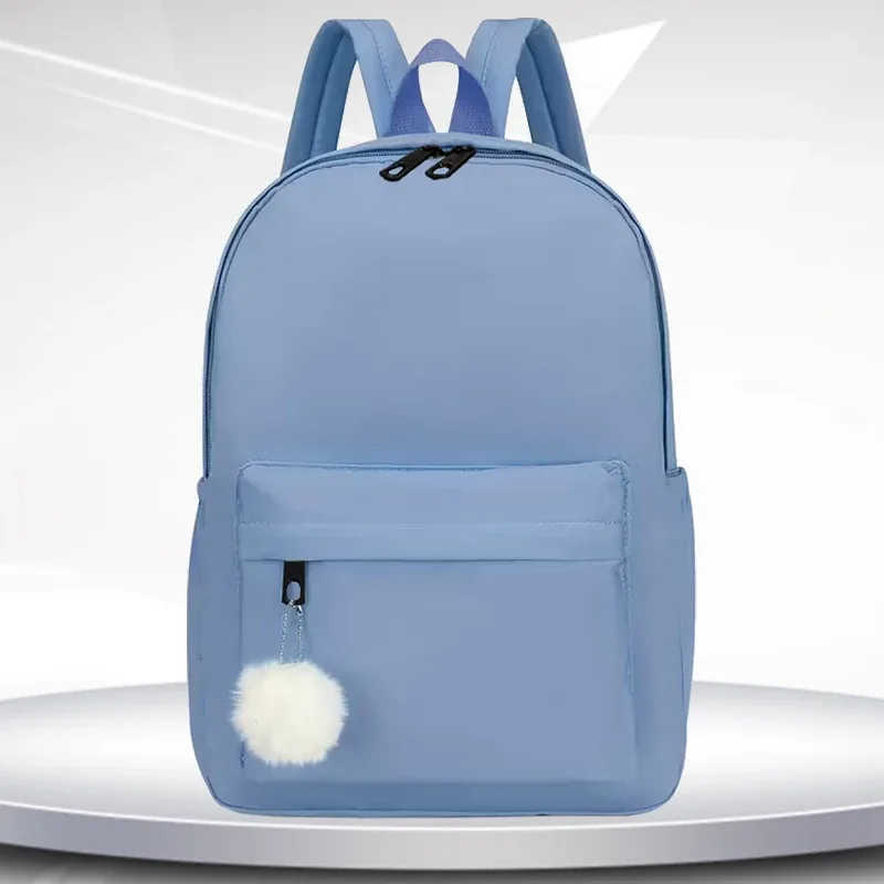 sac à dos décontracté tendance, plusieurs couleurs, haute capacité, décor pom-pom, haute qualité pour femmes, école, sortie quotidienne, trajet