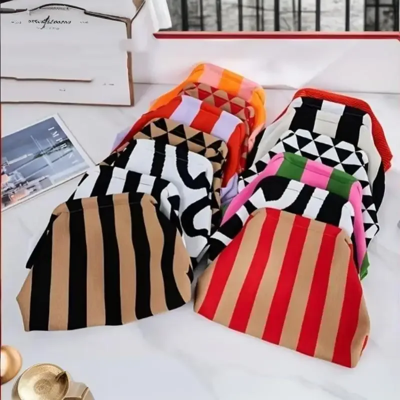pochette cosmétique en polyester grande capacité en tissu respirant pour les voyages quotidiens, le shopping, sac décontracté colorblock